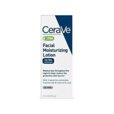 CeraVe PM Facial Moisturizing Lotion | Night Cream with Hyaluronic Acid and Niacinamide | 3 Ounce