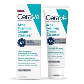 CeraVe Acne Foaming Cream Cleanser | Acne Treatment Face Wash | 5 Oz