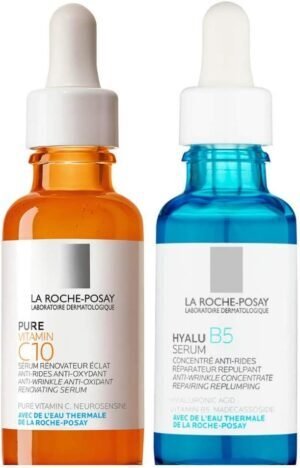 La Roche Posay AM PM Serum Anti Aging Routine A Daily Skin Protection Kit With Moisturiser uk