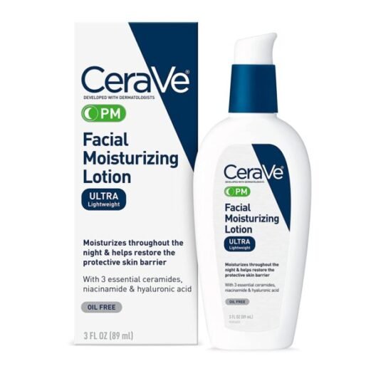 CeraVe PM Facial Moisturizing Lotion | Night Cream with Hyaluronic Acid and Niacinamide | 3 Ounce Cerave UK