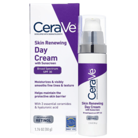 CeraVe Skin renewing day Cream | Anti-Aging Face Cream with SPF | 1.76 ounce | Cerave UK