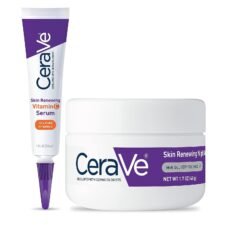 CeraVe Vitamin C Serum and skin renewing night cream set