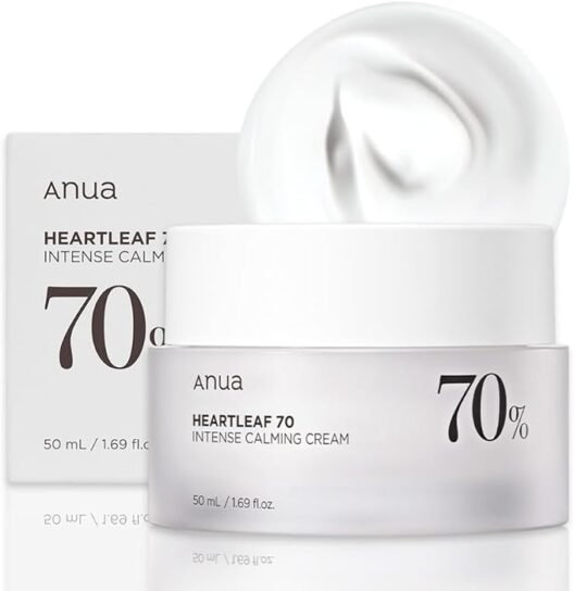 ANUA Heartleaf 70 Intense Calming Cream with Ceramide, Panthenol, Heartleaf extract, Korean Skin care - (50ml /1.69Fl. Oz)