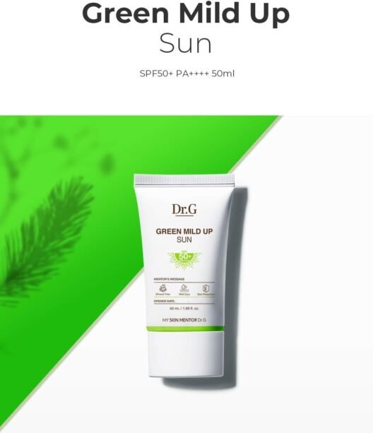 Dr G Green Mild Up Sun (50ml 1.7 fl oz) SPF50+ PA+++ Sun Screen Sun cream UVB Protector for UK - Image 5
