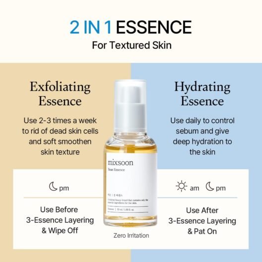 mixsoon Bean Essence 50 ml, Vegansnail, Exfoliating Essence for face, Hydrating Korean Skin Care,Glassskin 1.69 fl.oz/50ml - Image 6