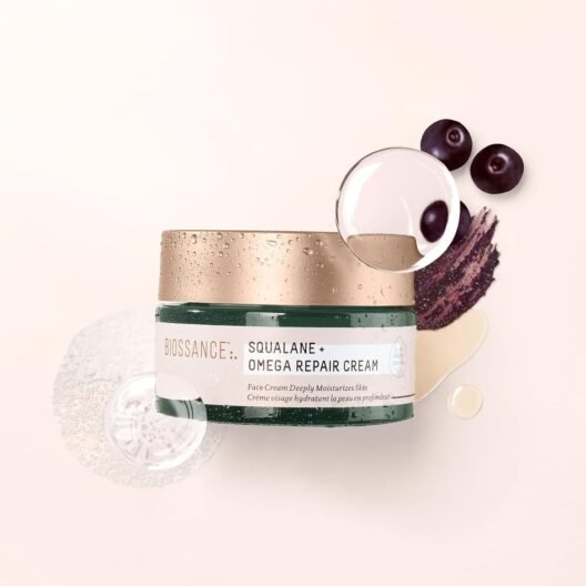 BIOSSANCE Squalane Omega Repair Cream, Rich Moisturizer with Hyaluronic Acid and Ceramides to Hydrate, Plump and Smooth Skin. Nourish and Improve Fine Lines - Image 5