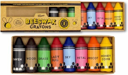 beeswax crayons rounded set of 8
