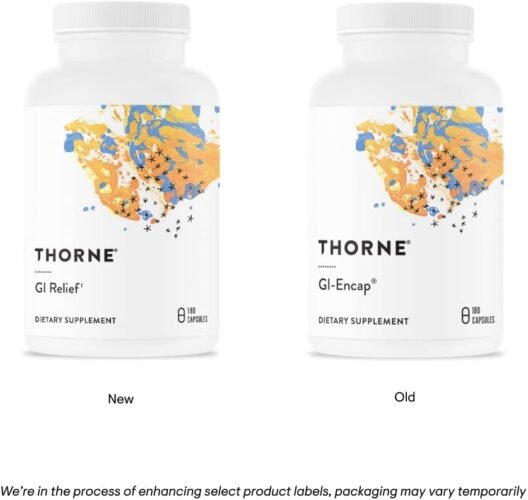 THORNE GI Relief - Digestion Supplement Supports Gut Health & Bloating Relief - Made with Marshmallow Root Extract & Digestive Enzymes - 180 Capsules - 90 Servings - Image 2