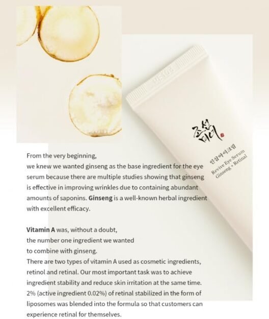Beauty of Joseon Revive eye serum : Ginseng + Retinal, 30ml, 1fl.oz. - Image 2