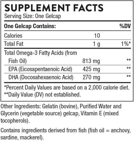 THORNE Super EPA - Omega-3 Fatty Acids EPA 425mg and DHA 270mg Supplement - Support Brain, Cardiovascular, Joints, and Skin - Gluten-Free, Dairy-Free, Soy-Free - 90 Gelcaps - Image 5