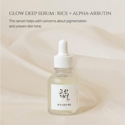 Deep Glow Serum Alpha-Arbutin Rice Moisturizeing All Type Skin with Eye Pads, Korean Skin Care - Image 2