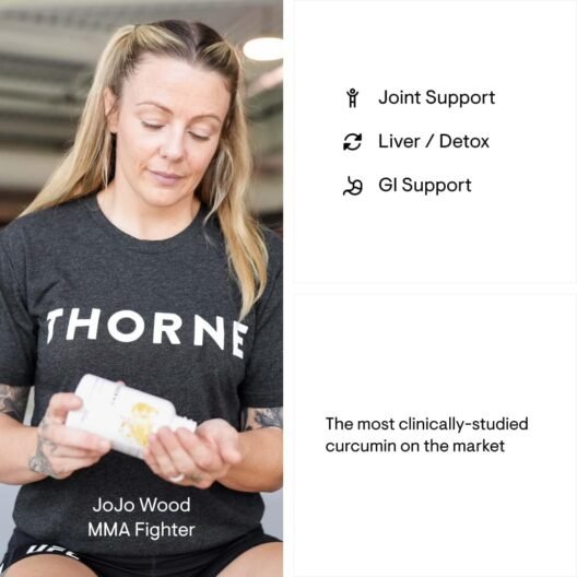 THORNE Curcumin Phytosome 500 mg (Meriva) - Sustained Release, Clinically Studied, High Absorption - Supports Healthy Response in Joints and Muscle - 120 Capsules - 60 Servings - Image 3