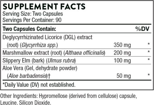 THORNE GI Relief - Digestion Supplement Supports Gut Health & Bloating Relief - Made with Marshmallow Root Extract & Digestive Enzymes - 180 Capsules - 90 Servings - Image 5