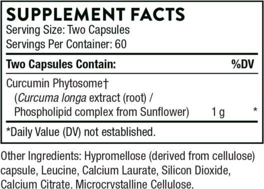 THORNE Curcumin Phytosome 1000 mg (Meriva) - Clinically Studied, High Absorption - Supports Health in Joints, Muscles, GI Tract, Liver, and Brain - 120 Capsules - 60 Servings - Image 5