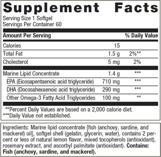Metagenics OmegaGenics Fish Oil EPA-DHA 1000 - Omega-3 Fish Oil Supplement - for Heart Health, Musculoskeletal Health & Immune System Health* - with DHA & EPA - 60 Softgels - Image 6