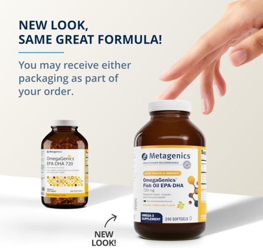 Metagenics OmegaGenics Fish Oil EPA-DHA 720- Omega-3 Fish Oil Supplement - for Heart Health, Musculoskeletal Health & Immune System Health* - with DHA & EPA - 240 Softgels - Image 4