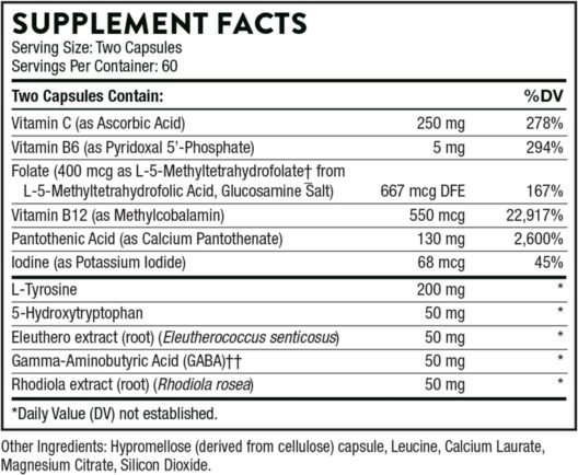 THORNE Emotion Balance Support (Formerly Deproloft-HF) - Botanical Supplement for Positivity and Stress Management - 120 Capsules - Image 5