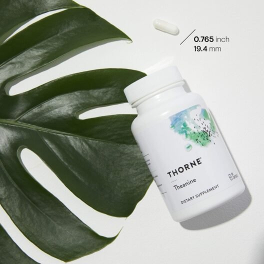 THORNE Theanine - 200mg of L-Theanine - Support a Healthy Stress Response, Relaxation, and Focus - Increases Brain Alpha-Wave Production - 90 Capsules - Image 3
