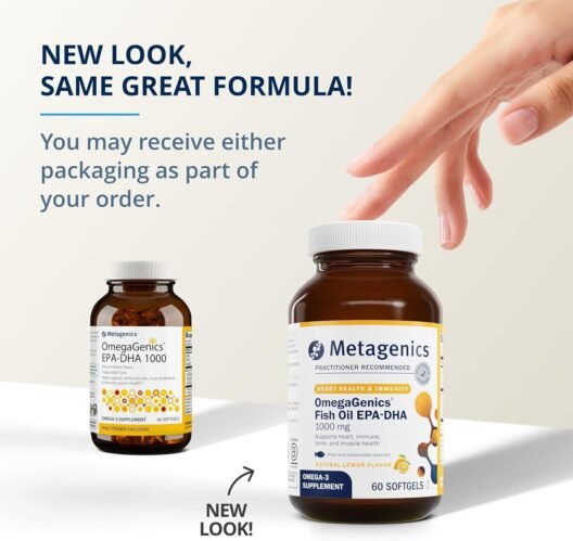 Metagenics OmegaGenics Fish Oil EPA-DHA 1000 - Omega-3 Fish Oil Supplement - for Heart Health, Musculoskeletal Health & Immune System Health* - with DHA & EPA - 60 Softgels - Image 5