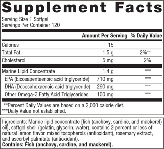 Metagenics OmegaGenics Fish Oil EPA-DHA 1000 - Omega-3 Fish Oil Supplement - for Heart Health, Musculoskeletal Health & Immune System Health* - with DHA & EPA - 120 Softgels - Image 8