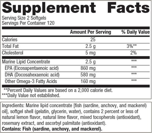 Metagenics OmegaGenics Fish Oil EPA-DHA 720- Omega-3 Fish Oil Supplement - for Heart Health, Musculoskeletal Health & Immune System Health* - with DHA & EPA - 240 Softgels - Image 3