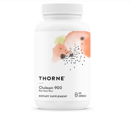 THORNE Choleast-900-900mg Red Yeast Rice Extract - Gluten-Free Supplement Supports Healthy Cholesterol Levels Already in a Normal Range, Heart & Blood Pressure - 120 Capsules