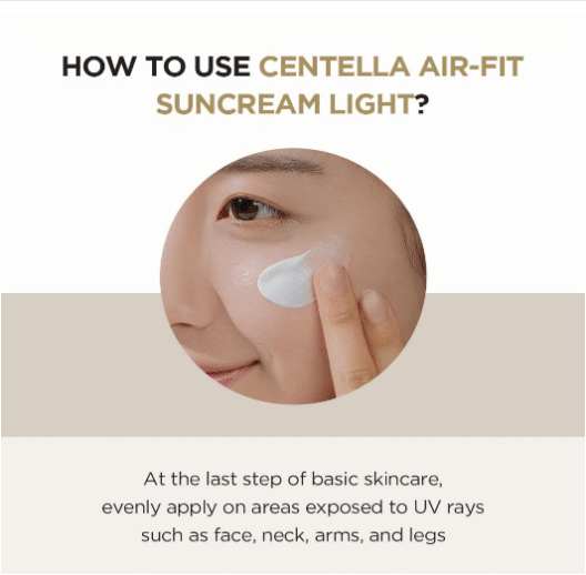 SKIN1004 Madagascar Centella Air-fit Suncream Light 1.69 fl. oz (50ml) - Image 4