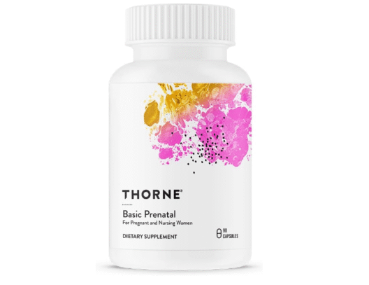 THORNE Basic Prenatal - Well-Researched Folate Multi for Pregnant and Nursing Women Includes 18 Vitamins and Minerals, Plus Choline - 90 Capsules - 30 Servings
