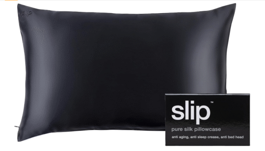 SLIP Queen Silk Pillow Cases - Queen Size Standard Pillow Case, Black (20" x 30")