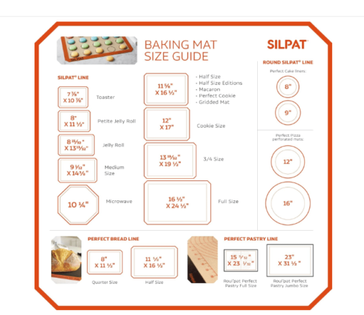 Silpat The Original Premium Non Stick Silicone Baking Mat, Full Size, 16-1/2" x 24-1/2" - Image 2