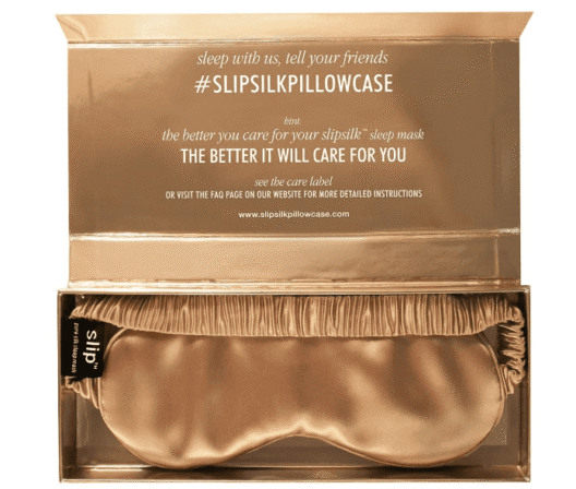 Slip Silk Sleep Mask, Gold (One Size) - 100% Pure Mulberry 22 Momme Silk Eye Mask - Comfortable Sleeping Mask with Elastic Band + Pure Silk Filler and Internal Liner - Image 4