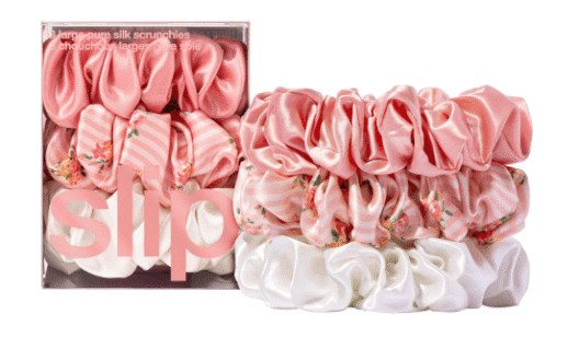 Slip Silk Scrunchies Petal - 100% 22 Momme Mulberry Silk, Large Hair-Friendly Elastic Set for Women (3 Luxurious Scrunchies) - Image 2