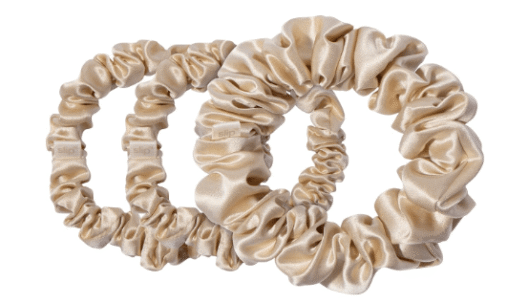 SLIP Pure Silk Back to Basics Assorted Scrunchies - Blonde - Elastic Scrunchies Set (3 Scrunchies) - Image 2