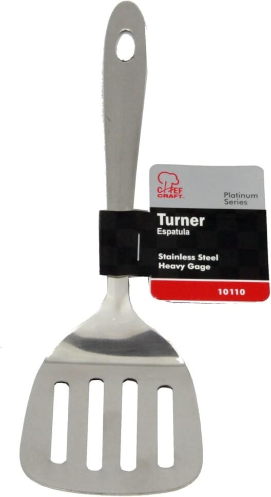 Chef Craft Select Turner/Spatula, 9.5 inch, Stainless Steel - Image 2