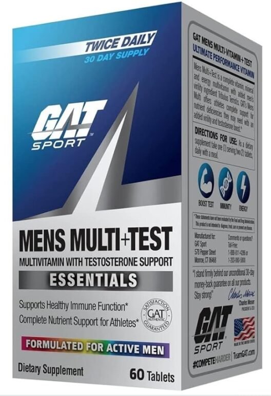 GAT SPORT Men's Multi + Test, Premium Multivitamin Tablets (60 Count) - Image 2