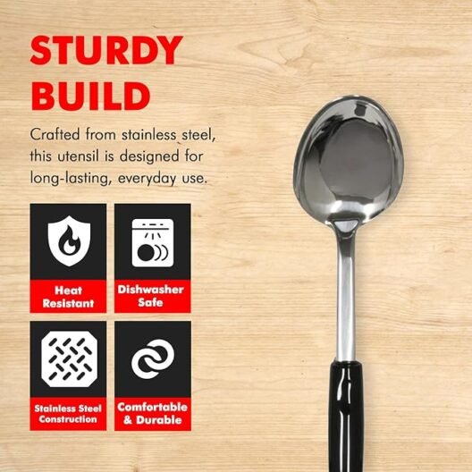 Chef Craft Select Heavy Duty Basting Spoon, 12 inch, Stainless Steel - Image 2