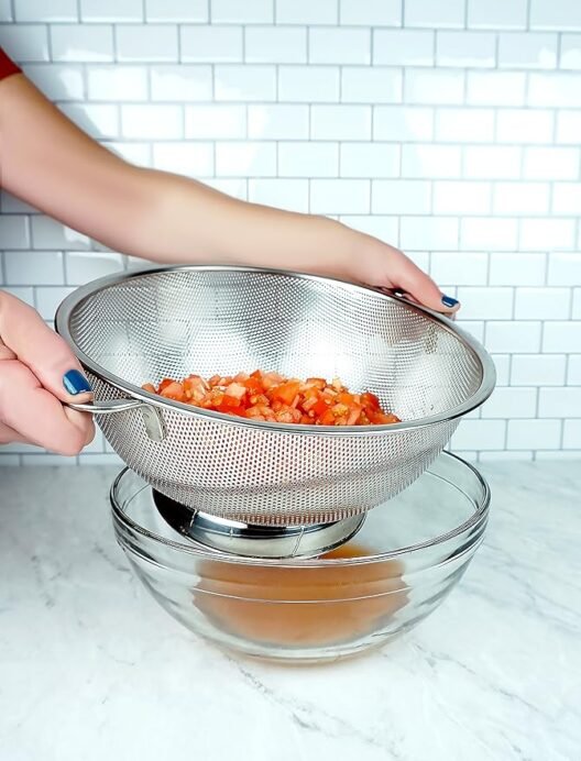RSVP International International Endurance Stainless Steel Precision Pierced Colander, 5-Quart (Punch-5), Silver - Image 2